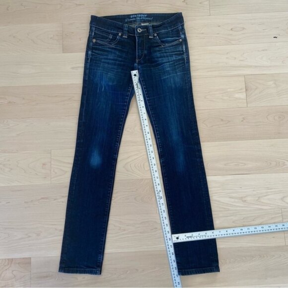 Parasuco denim 8-slik jeans marble blue stretchy denim low rise straight leg 28 - Picture 8 of 10